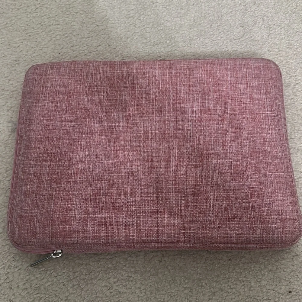 Pink Red 13 inch Laptop Sleeve with Zipper compartment Mac air